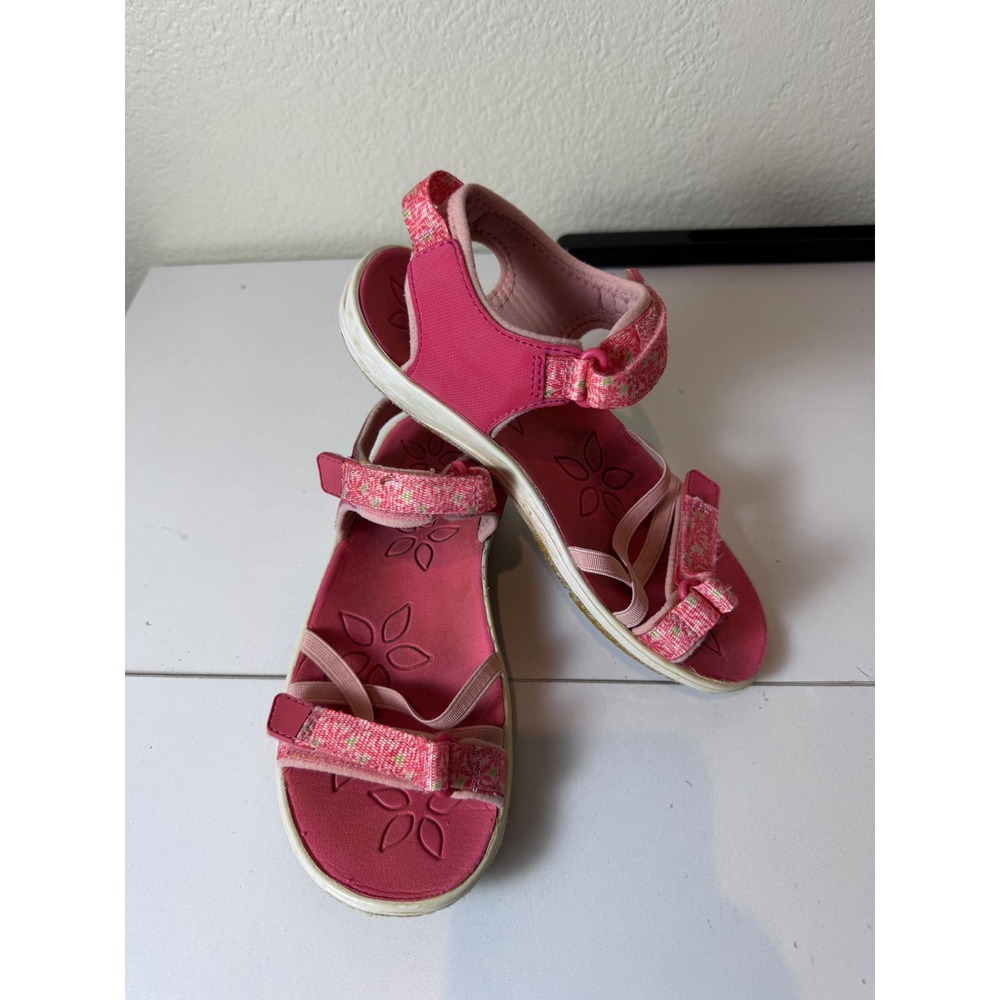 KEEN Moxie Sandals Kids Size 2 Pink Strappy Floral Outdoor Sporty Gorpcore
